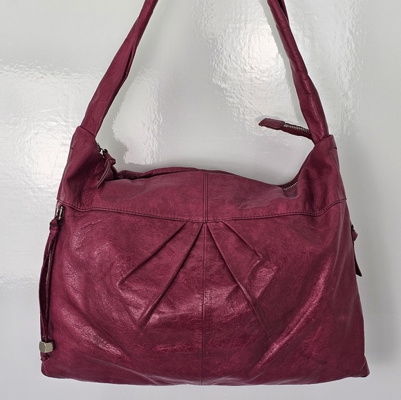 HOBO The Original Betty Leather Slouchy Tote Shoulder Bag in Bordeaux, EUC - Picture 2 of 13